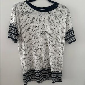 Vince Black and White Patterned Shirt